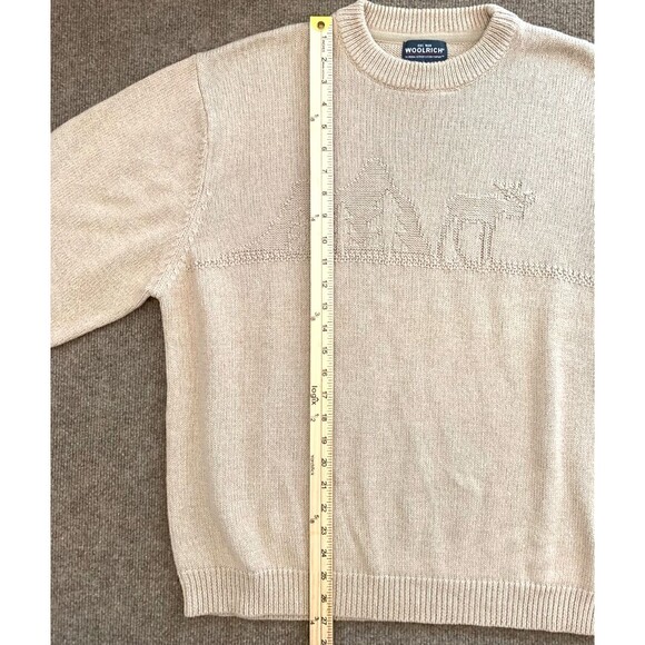 Woolrich Sweater Mens XL Long Sleeve Tight Knit Crew Caribou Pullover - Picture 3 of 8